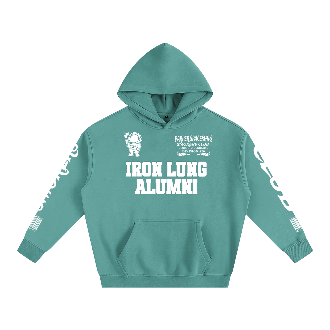 FLYWLKR "PAPER SPACESHIPS SMOKERS CLUB" Oversize Fleeced Hoodie