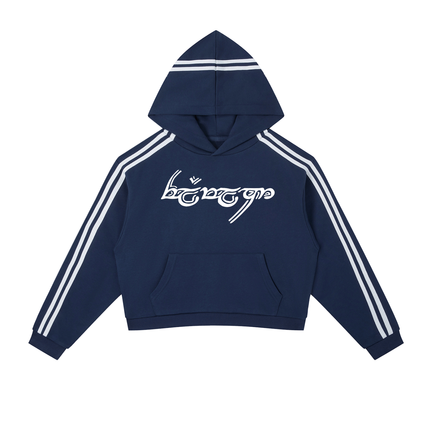 FLYWLKR "ORIGINALS" Contrast Side Stripe Cropped Hoodie
