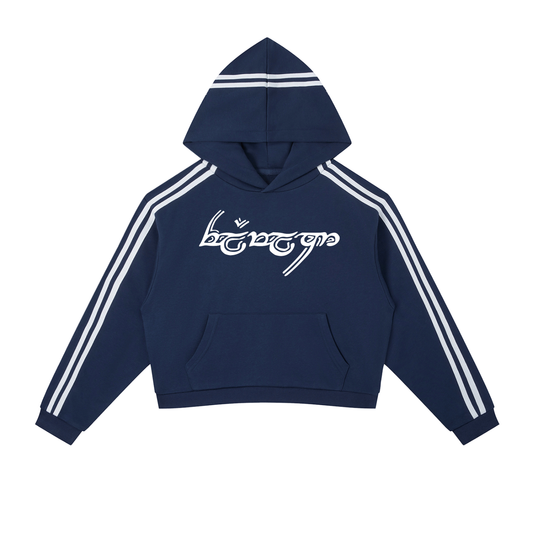FLYWLKR "ORIGINALS" Contrast Side Stripe Cropped Hoodie