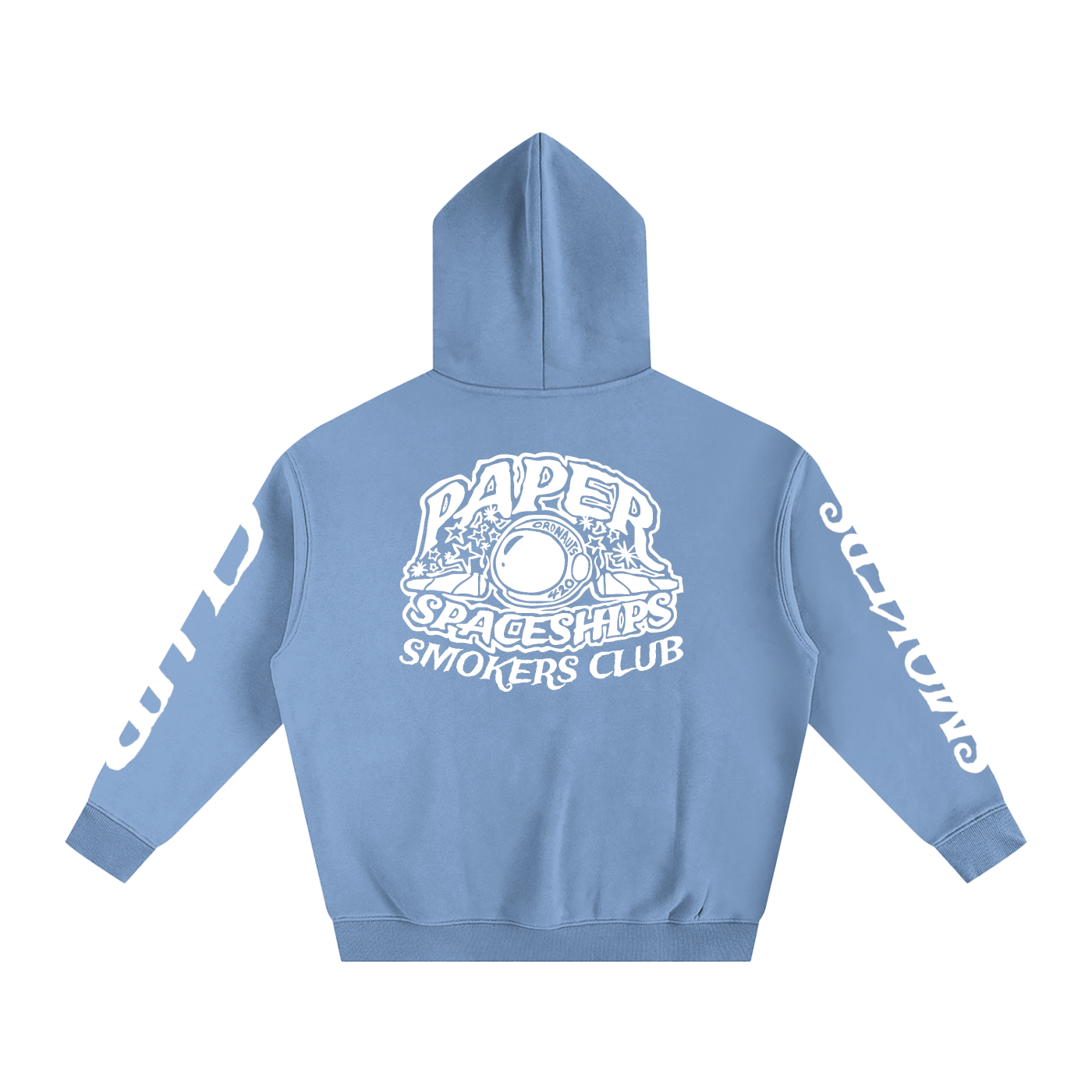 FLYWLKR "PAPER SPACESHIPS SMOKERS CLUB " Oversize Fleeced Hoodie