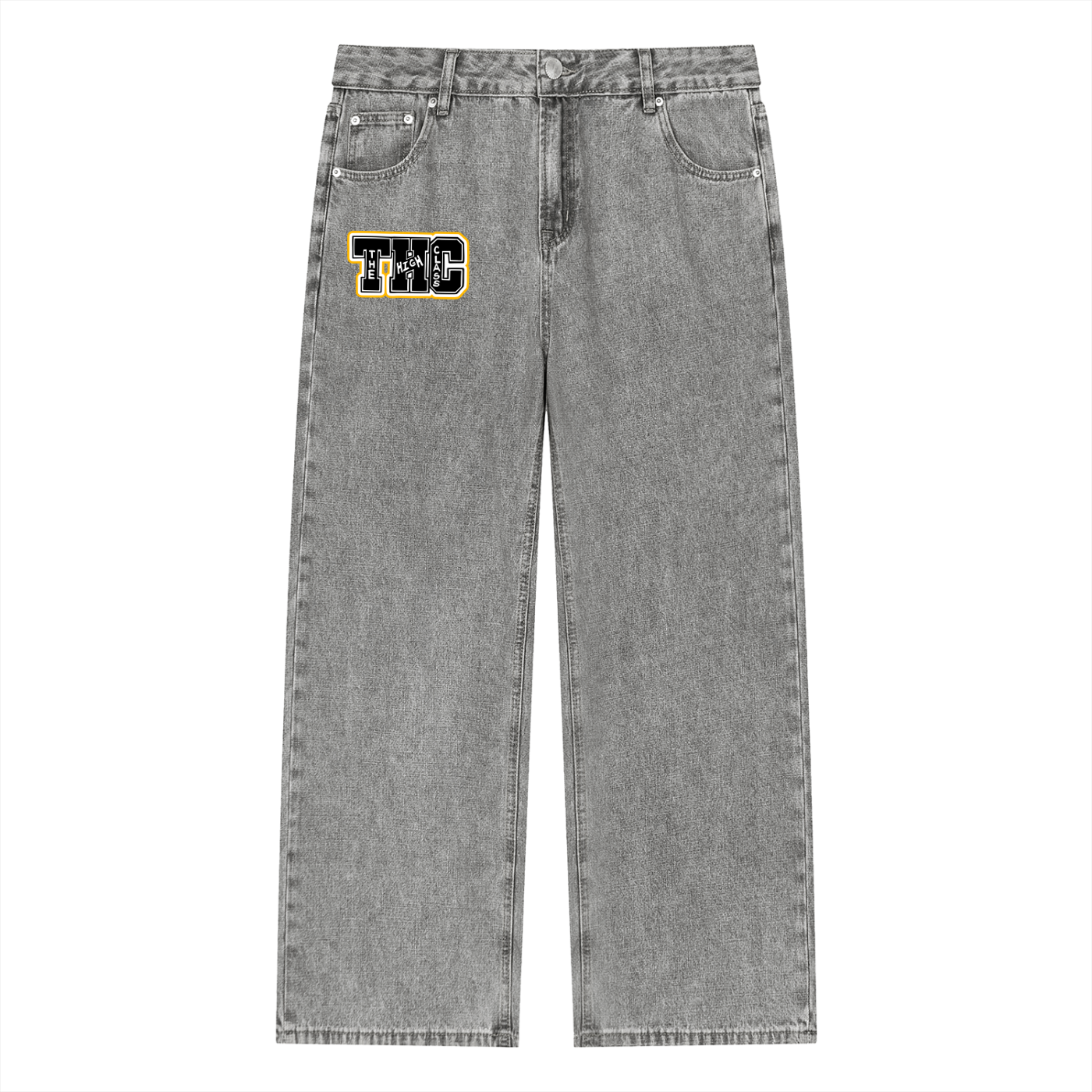 FLYWLKR "PAPER SPACESHIPS" Unisex Vintage Wash Straight Leg Jeans