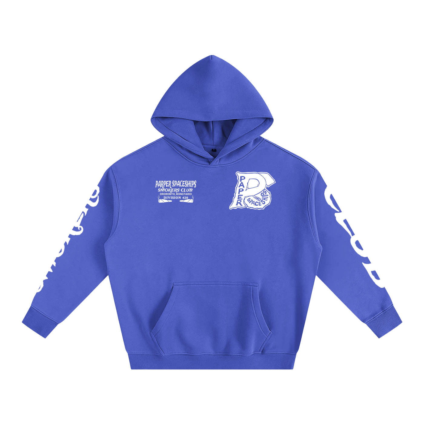 FLYWLKR "PAPER SPACESHIPS SMOKERS CLUB " Oversize Fleeced Hoodie