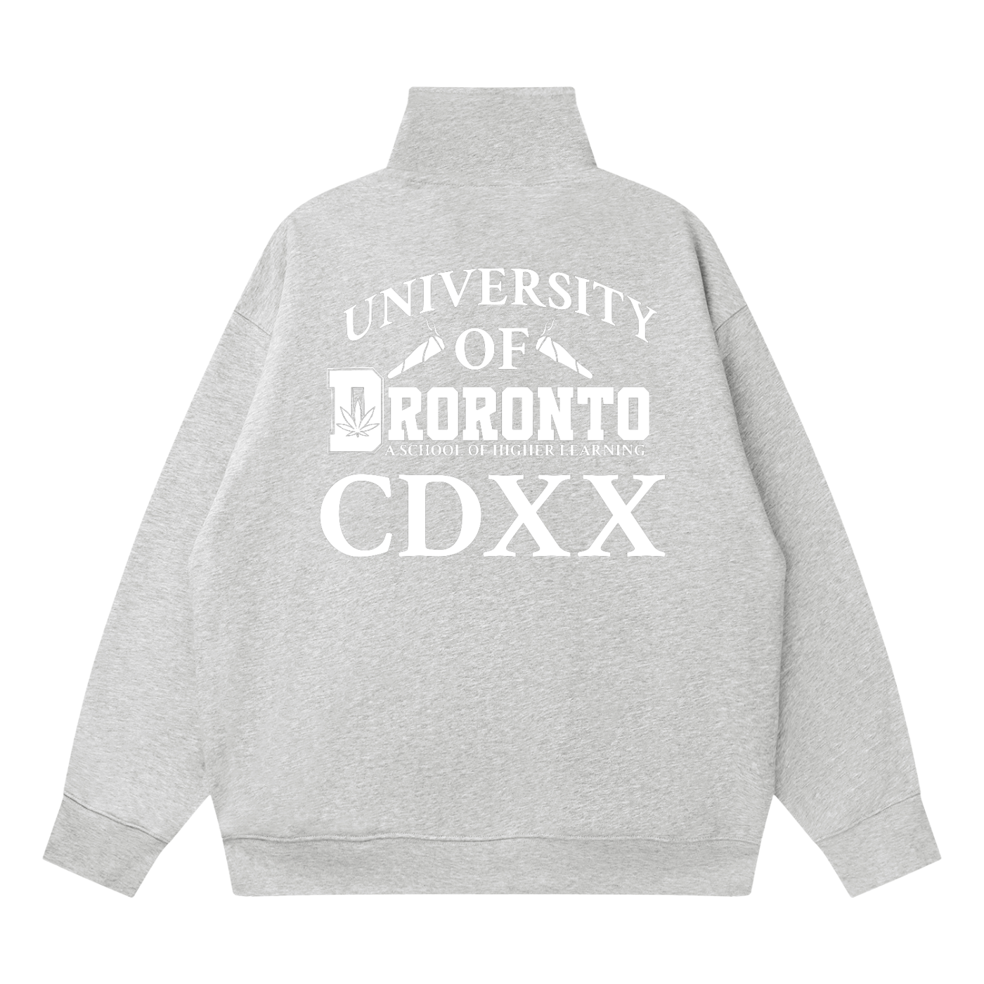 FLYWLKR "THE HIGH CLASS" Quarter-Zip Drop Shoulder Sweatshirt