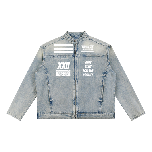 FLYWLKR "ORIGINALS" Vintage Wash Zip Denim Jacket