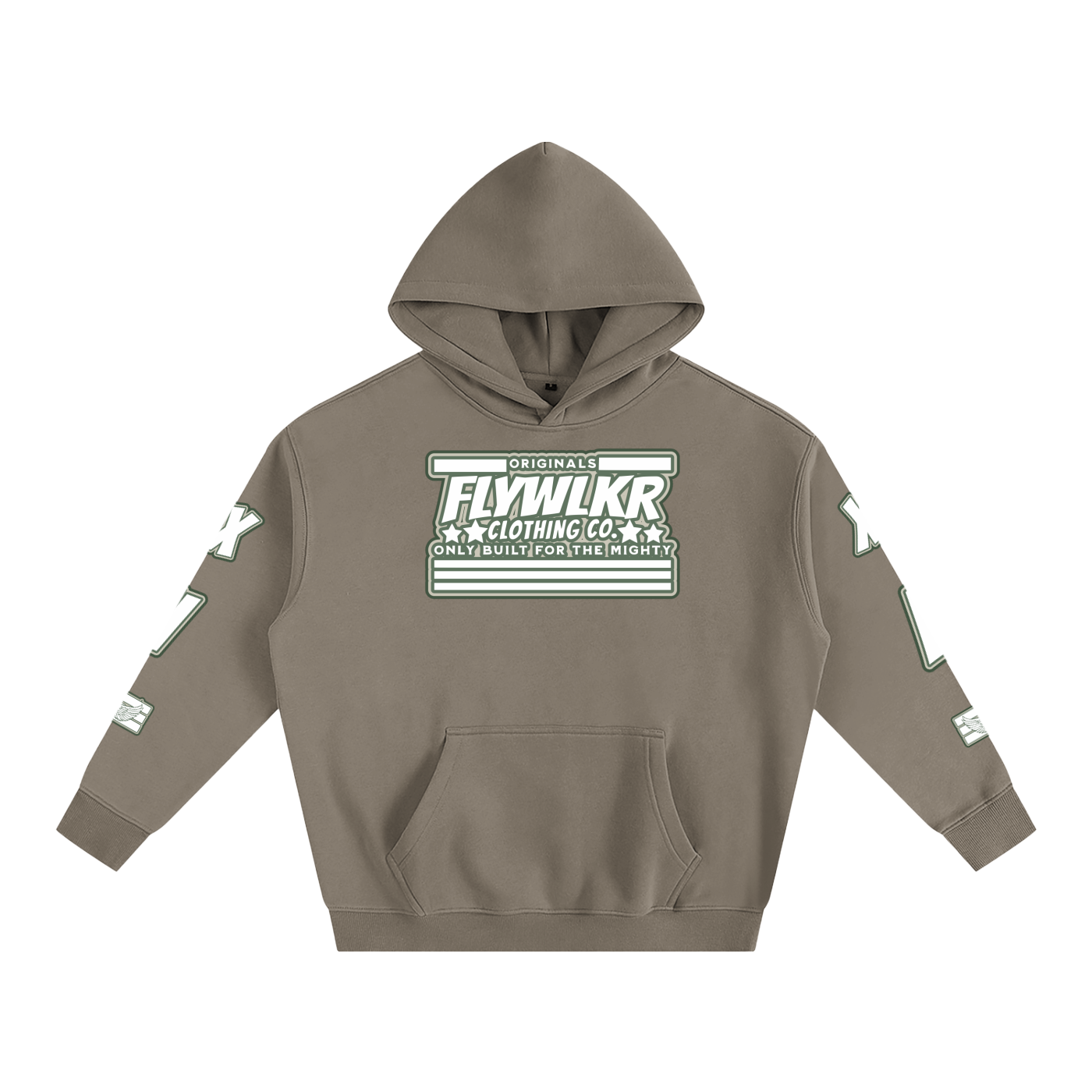 FLYWLKR ORIGINALS "OLIMOSSCREM" Oversize Fleeced Hoodie