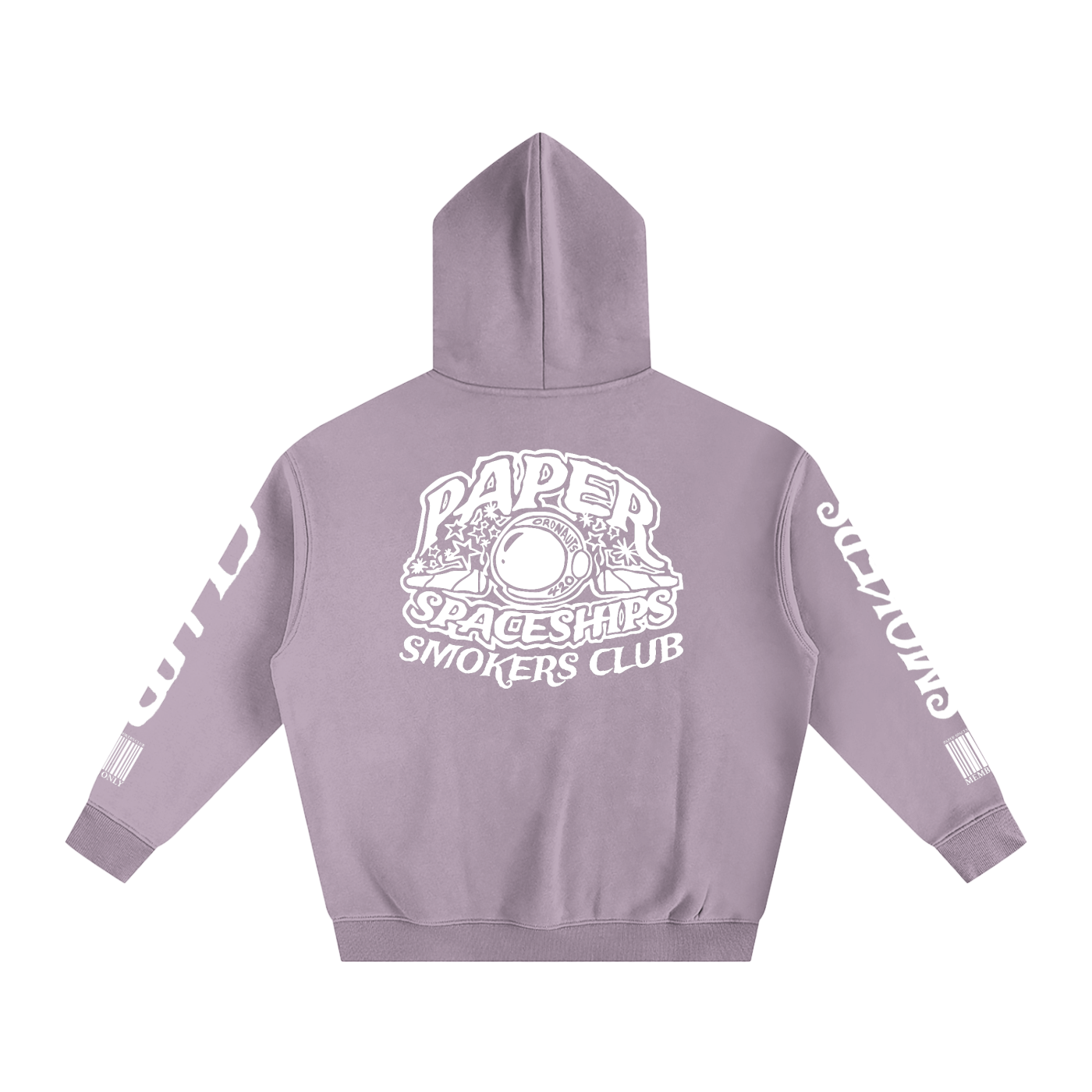 FLYWLKR "PAPER SPACESHIPS SMOKERS CLUB" Oversize Fleeced Hoodie