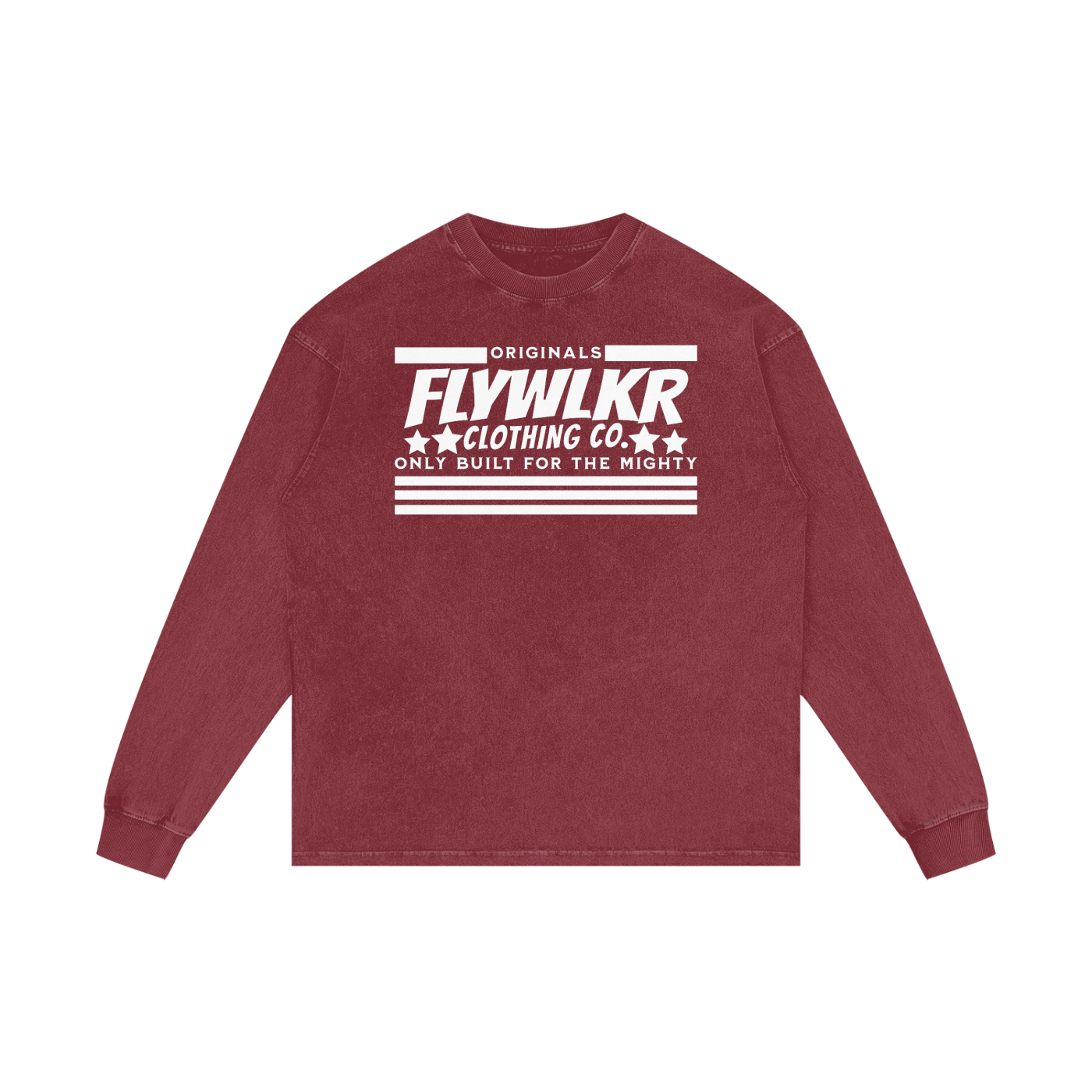 FLYWLKR "ORIGINALS" Acid Wash Oversize Long Sleeve T-Shirt
