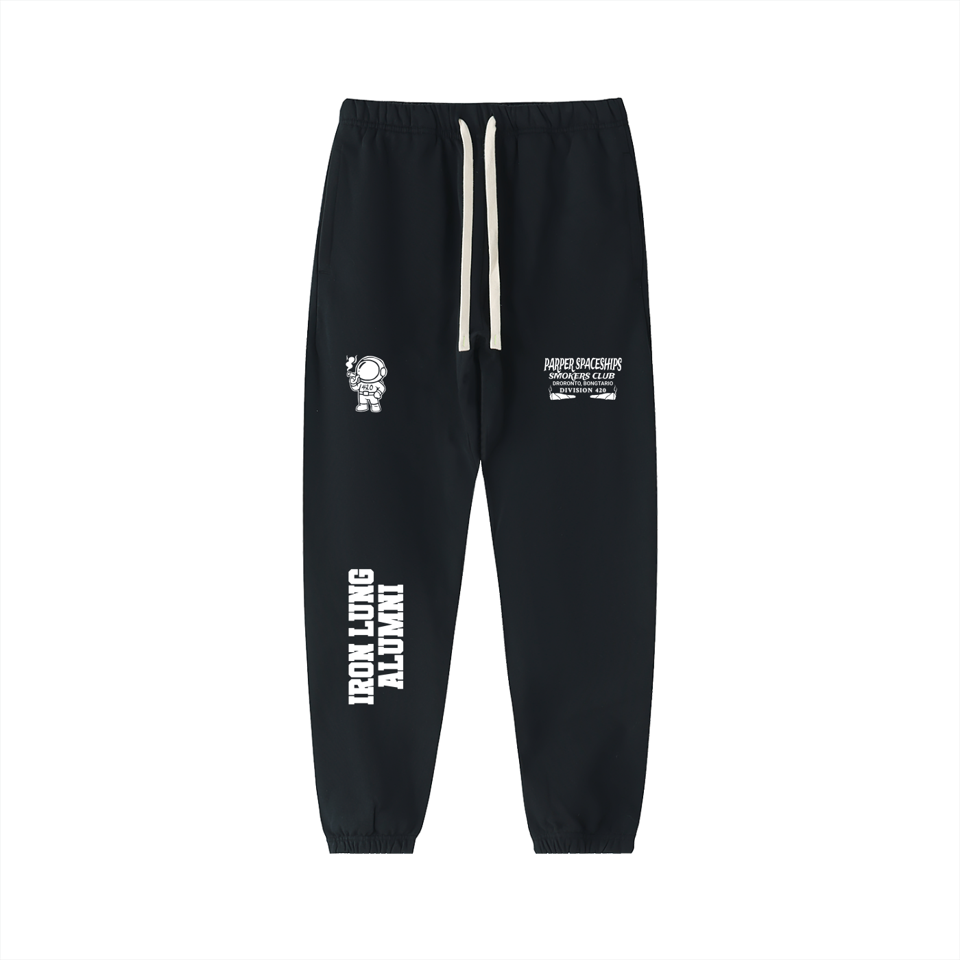 FLYWLKR "PAPER SPACESHIPS SMOKERS CLUB" Essential Heavyweight Cotton Sweatpants