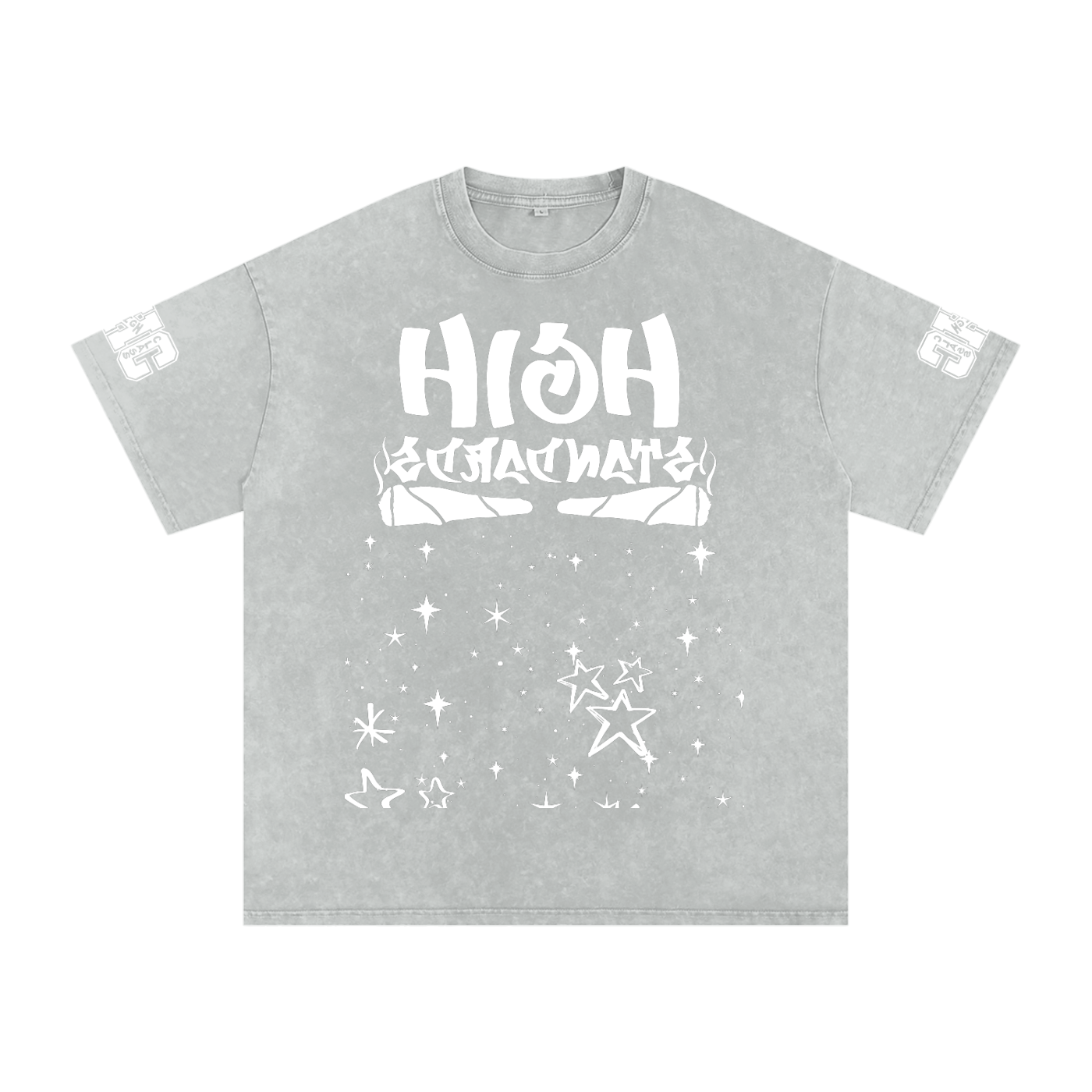 FLYWLKR "THE HIGH CLASS" Snow Washed Oversized Cotton T-Shirt