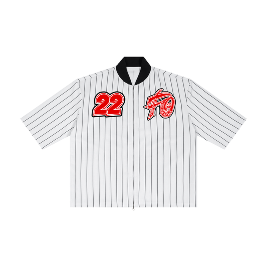 FLYWLKR "ORIGINALS" VUnisex Striped Full-Zip Baseball Jersey