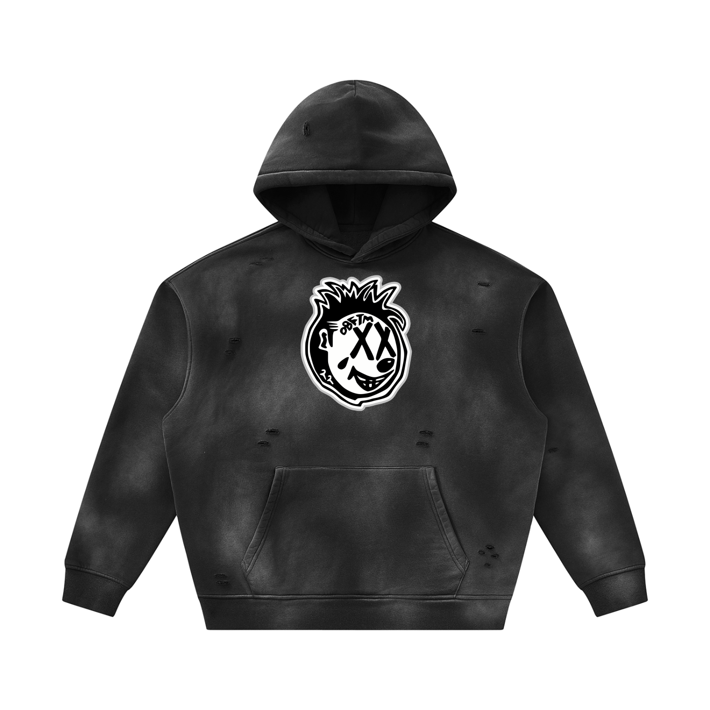 FLYWLKR ORIGINALS Unisex Sunfade Frayed Fleece Hoodie