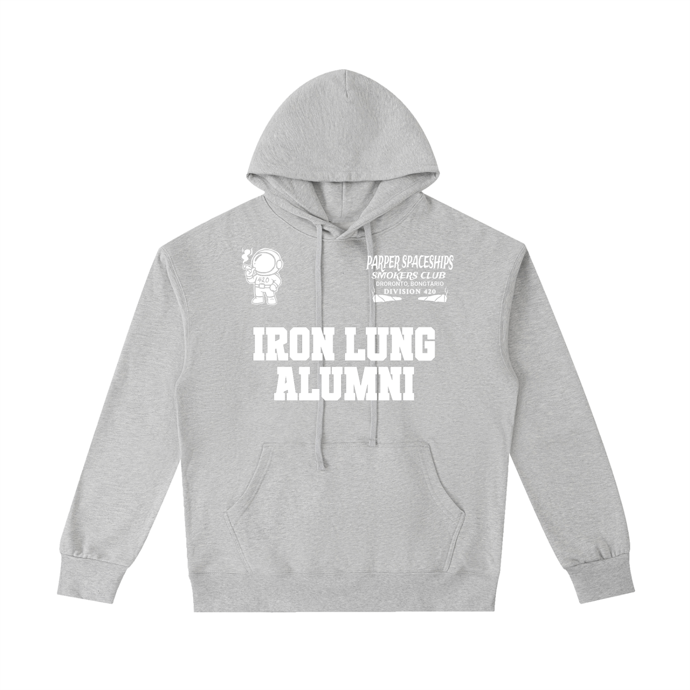 FLYWLKR "PAPER SPACESHIPS SMOKERS CLUB" Essential Heavyweight Cotton Hoodie