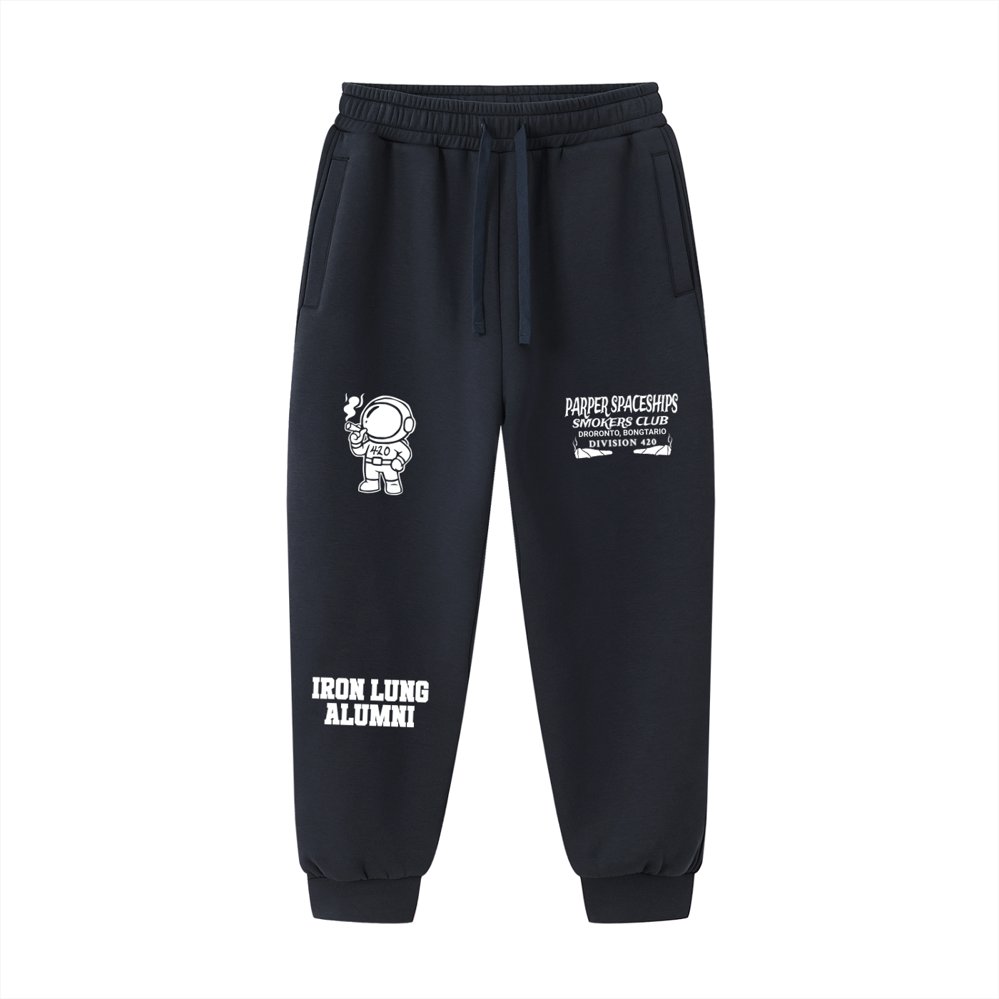 FLYWLKR "PAPER SPACESHIPS SMOKERS CLUB" Essential Drawstring Jogged Sweatpants