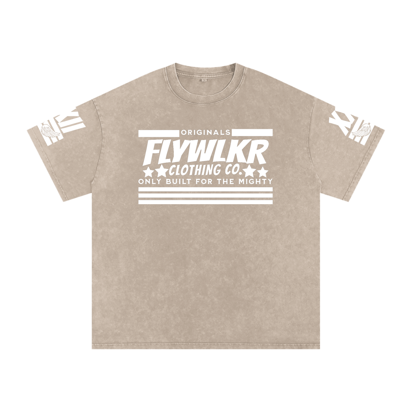 FLYWLKR "ORIGINALS" Snow Washed Oversized Cotton T-Shirt
