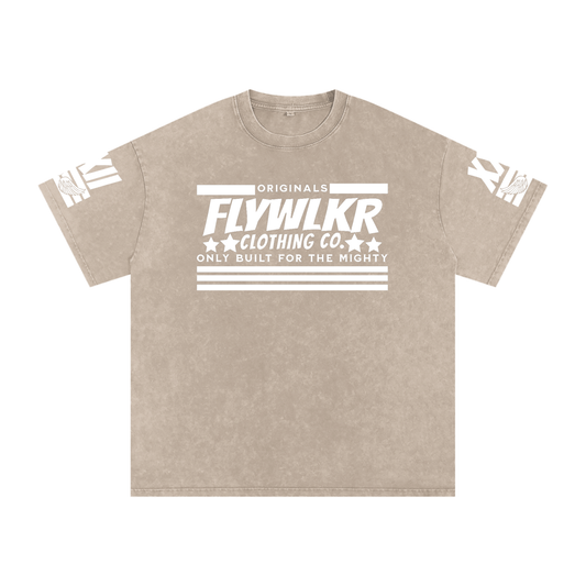 FLYWLKR "ORIGINALS" Snow Washed Oversized Cotton T-Shirt