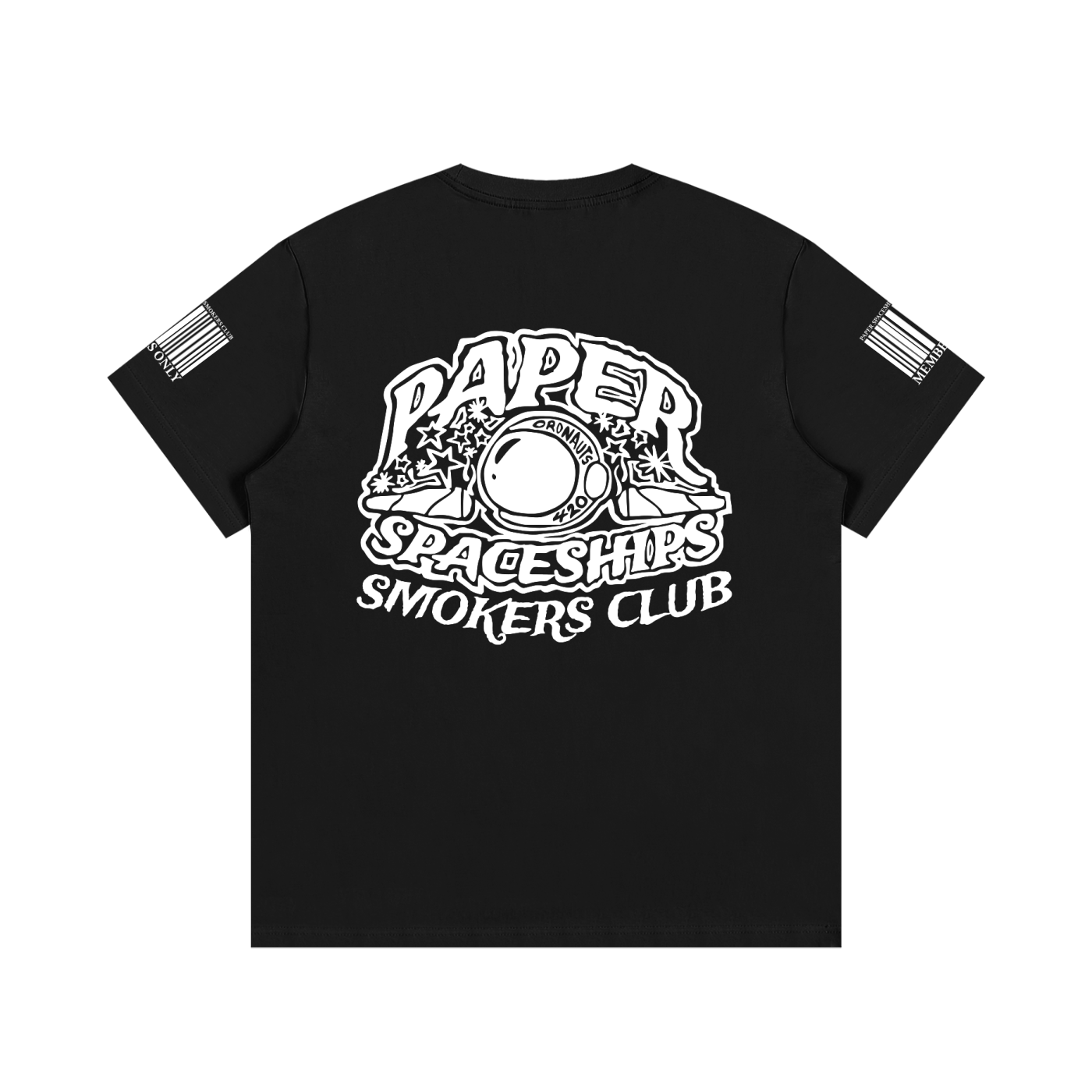 FLYWLKR "PAPER SPACESHIPS SMOKERS CLUB" Essential Cotton T-Shirt