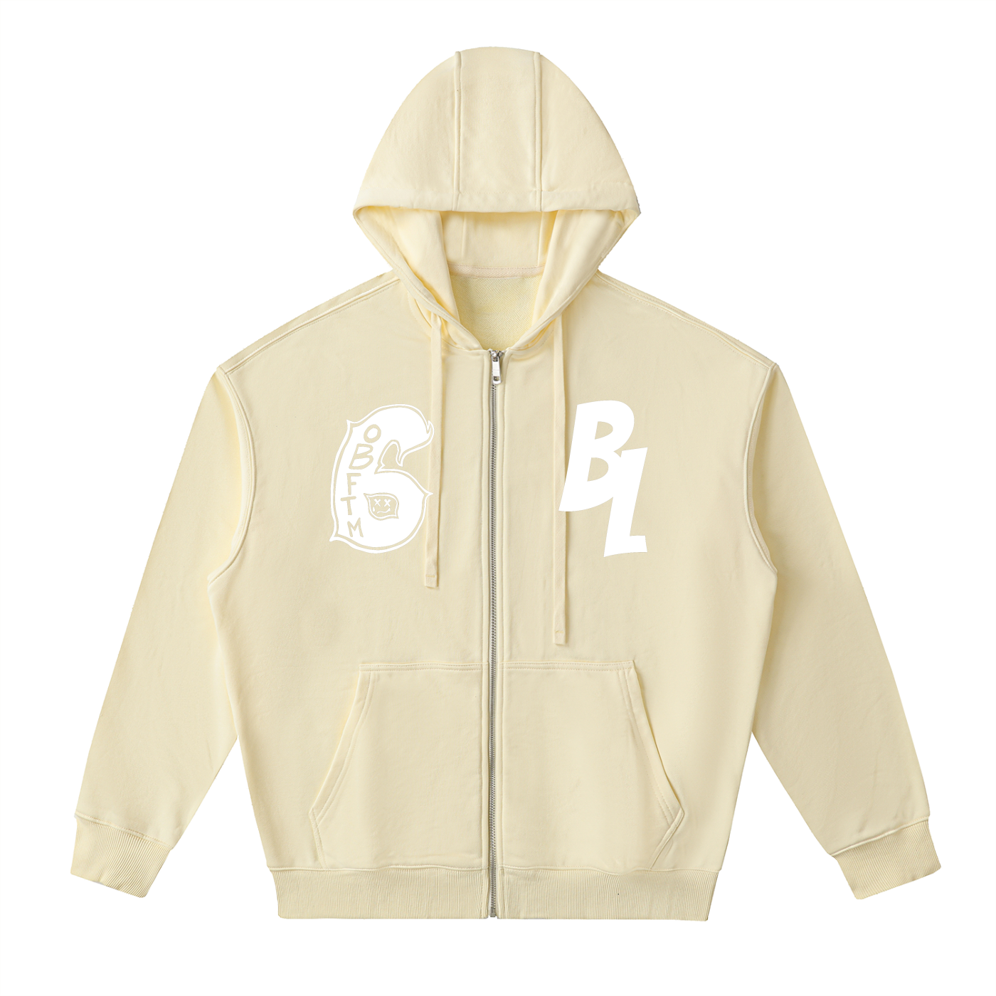 FLYWLKR "BREDY LANE SOCIAL CLUB" Drop-Shoulder Zip Up Hoodie