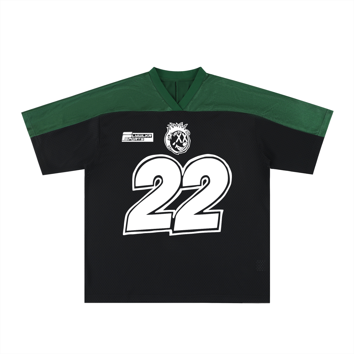 FLYWLKR "ORIGINALS" Oversized Mesh V-Neck Soccer Jersey