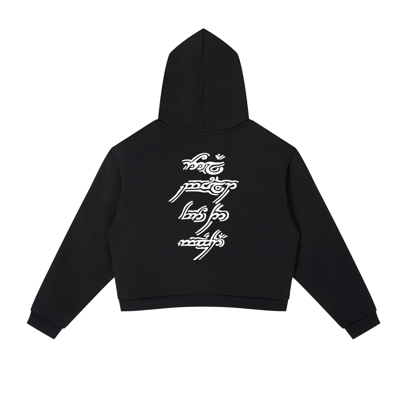 FLYWLKR "ORIGINALS" Contrast Side Stripe Cropped Hoodie