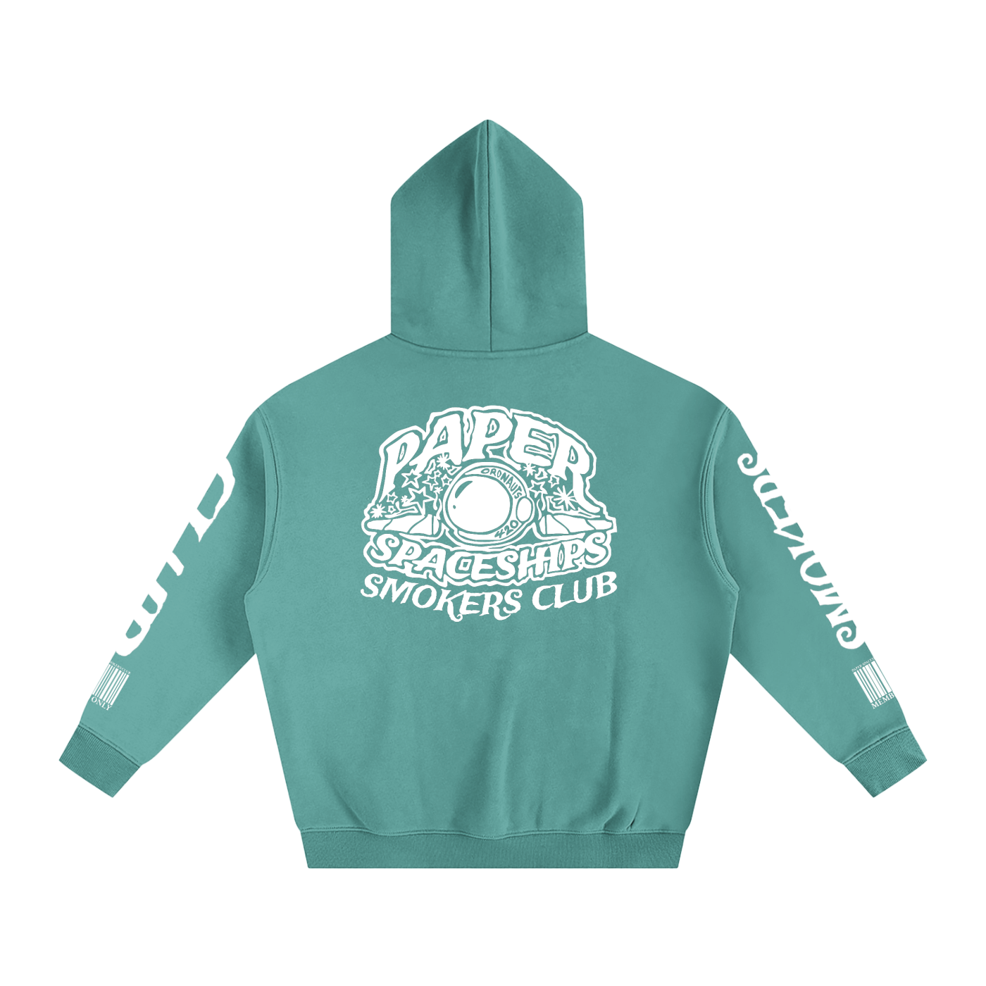 FLYWLKR "PAPER SPACESHIPS SMOKERS CLUB" Oversize Fleeced Hoodie