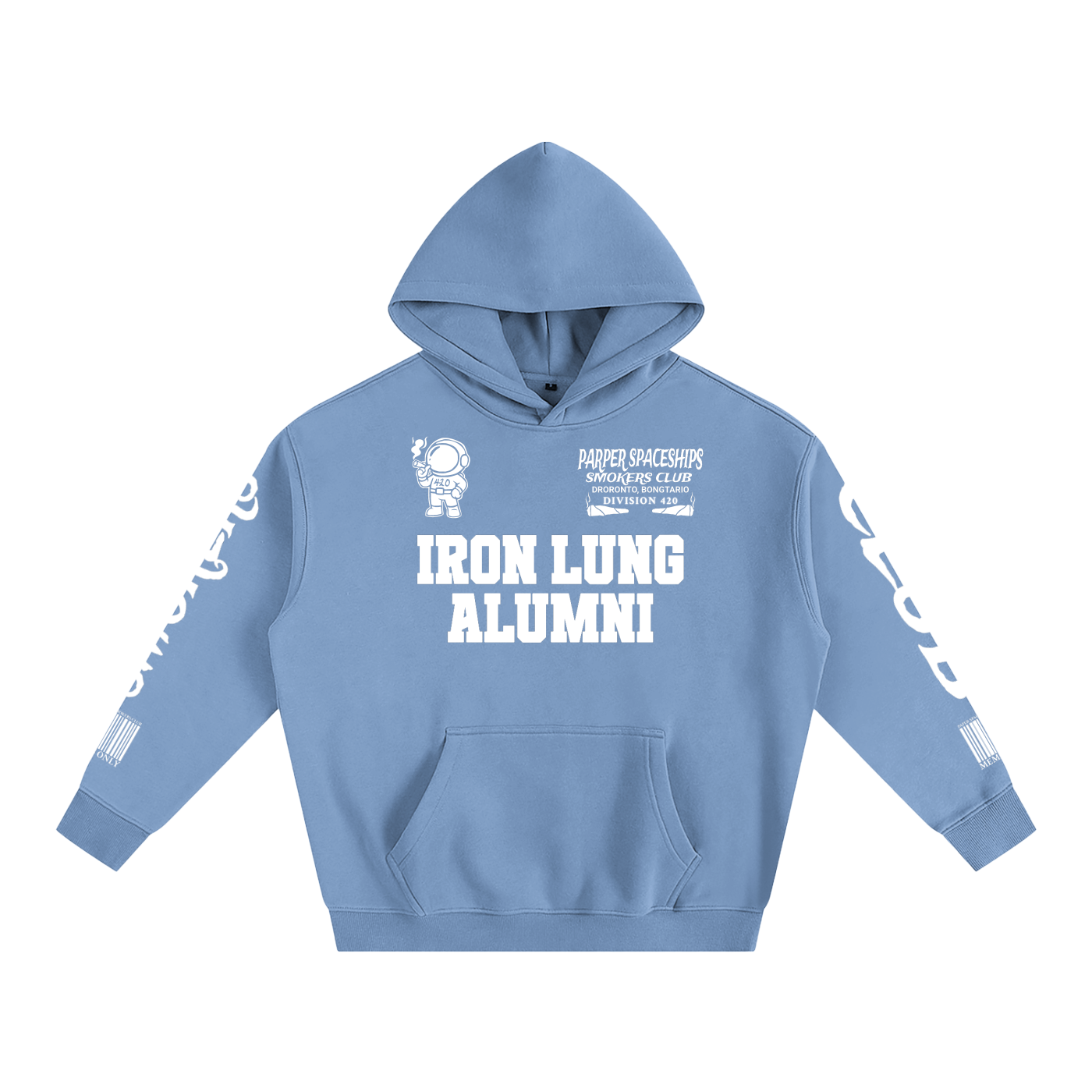 FLYWLKR "PAPER SPACESHIPS SMOKERS CLUB" Oversize Fleeced Hoodie
