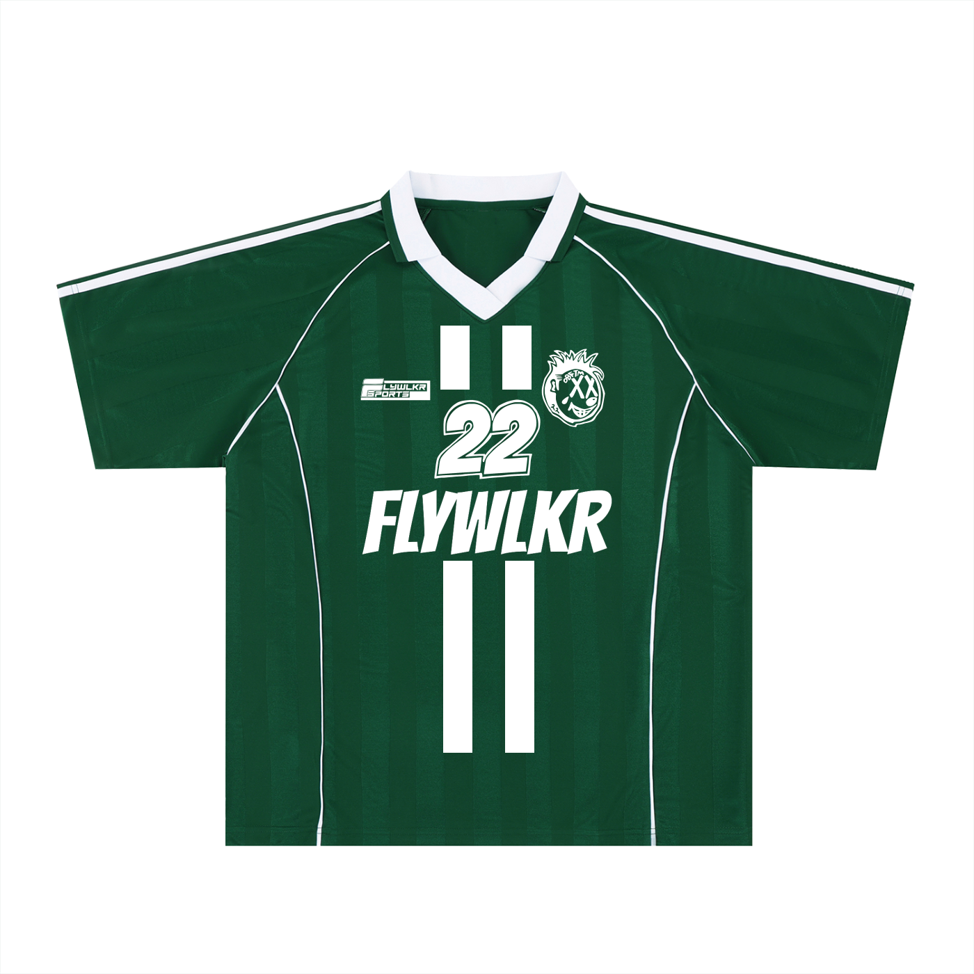 FLYWLKR "ORIGINALS" Shadow Stripe Collared Soccer Jersey