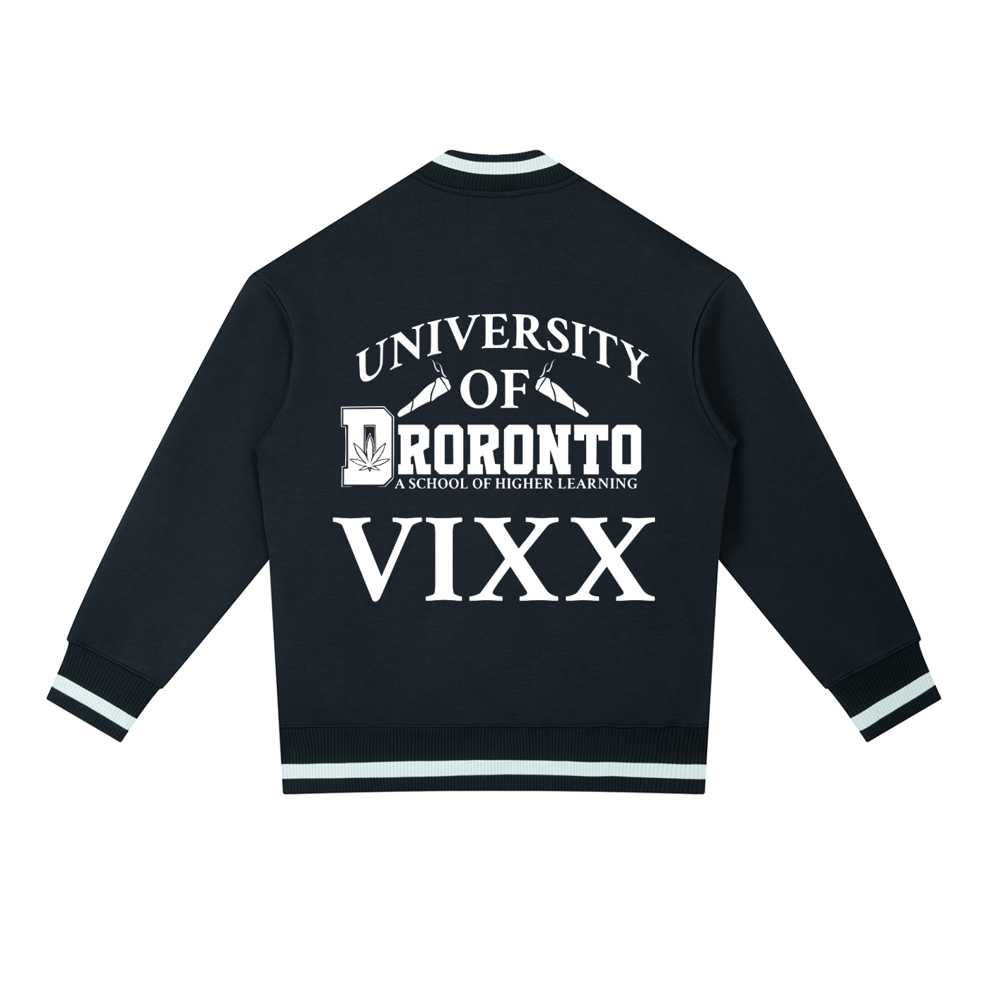 FLYWLKR "THE HIGH CLASS" Contrast Piping Zip Bomber Jacket