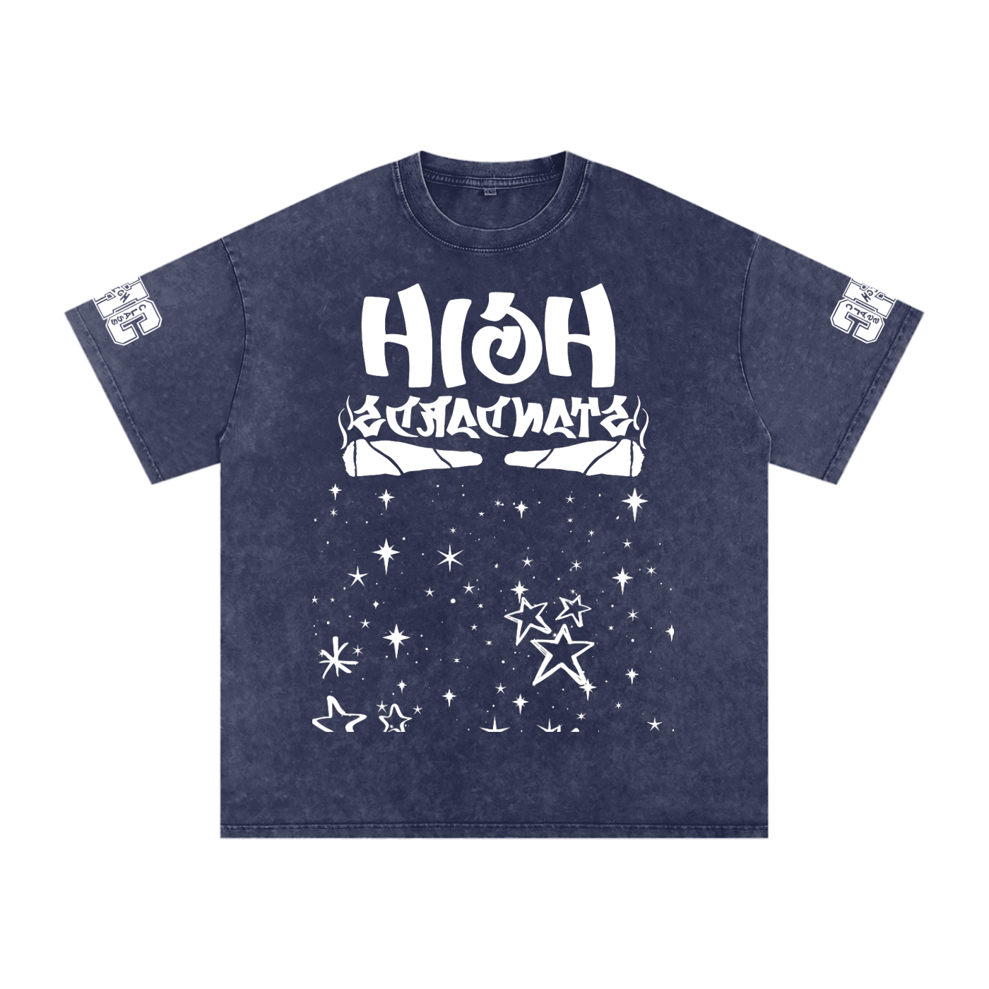 FLYWLKR "THE HIGH CLASS" Snow Washed Oversized Cotton T-Shirt