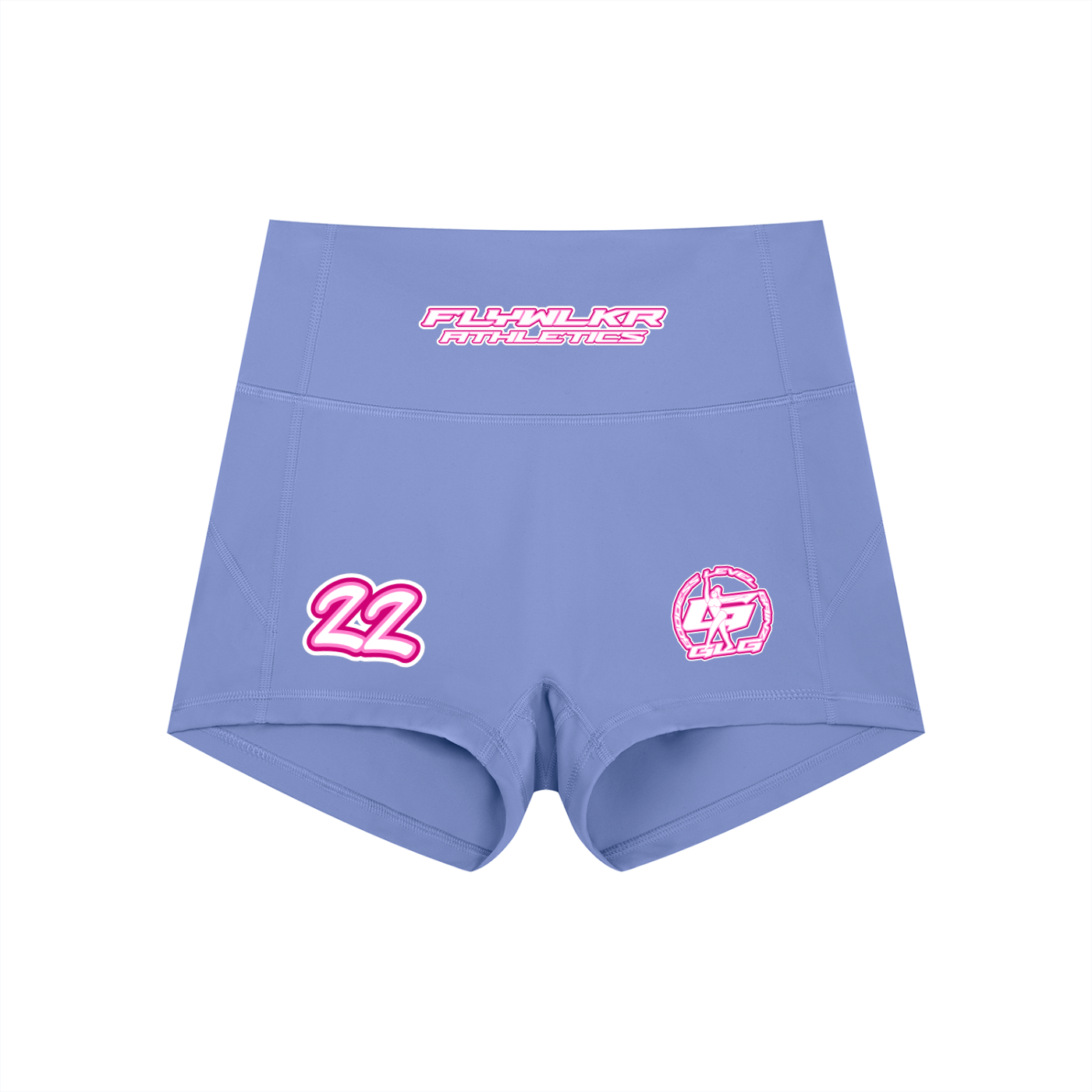 FLYWLKR "GLG" Women’s High-Waist Yoga Shorts