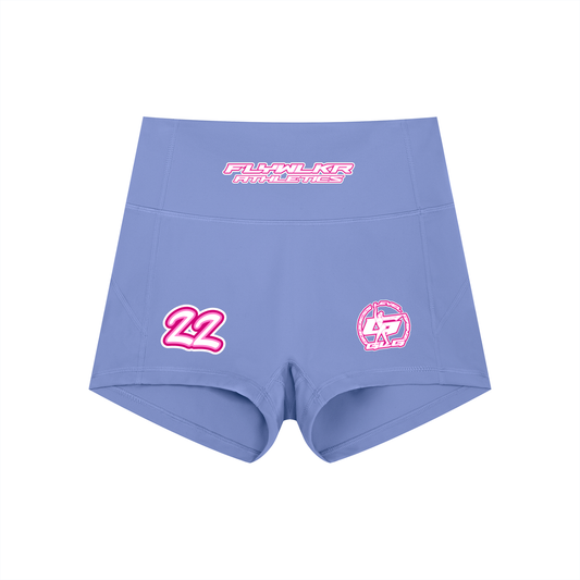 FLYWLKR "GLG" Women’s High-Waist Yoga Shorts