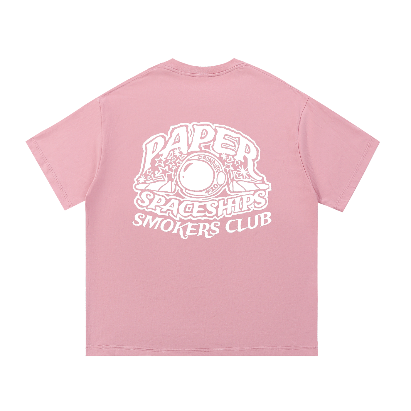FLYWLKR "PAPER SPACESHIPS SMOKERS CLUB " Essential Cotton T-Shirt