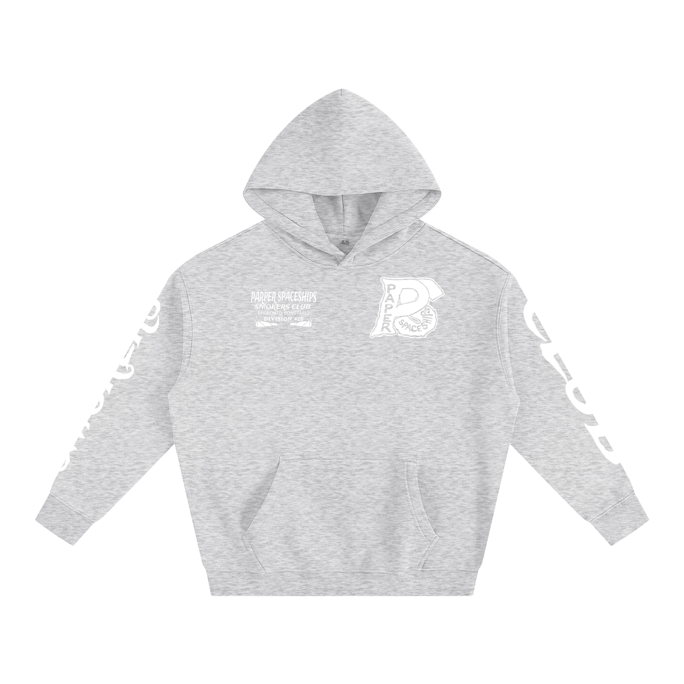FLYWLKR "PAPER SPACESHIPS SMOKERS CLUB " Oversize Fleeced Hoodie
