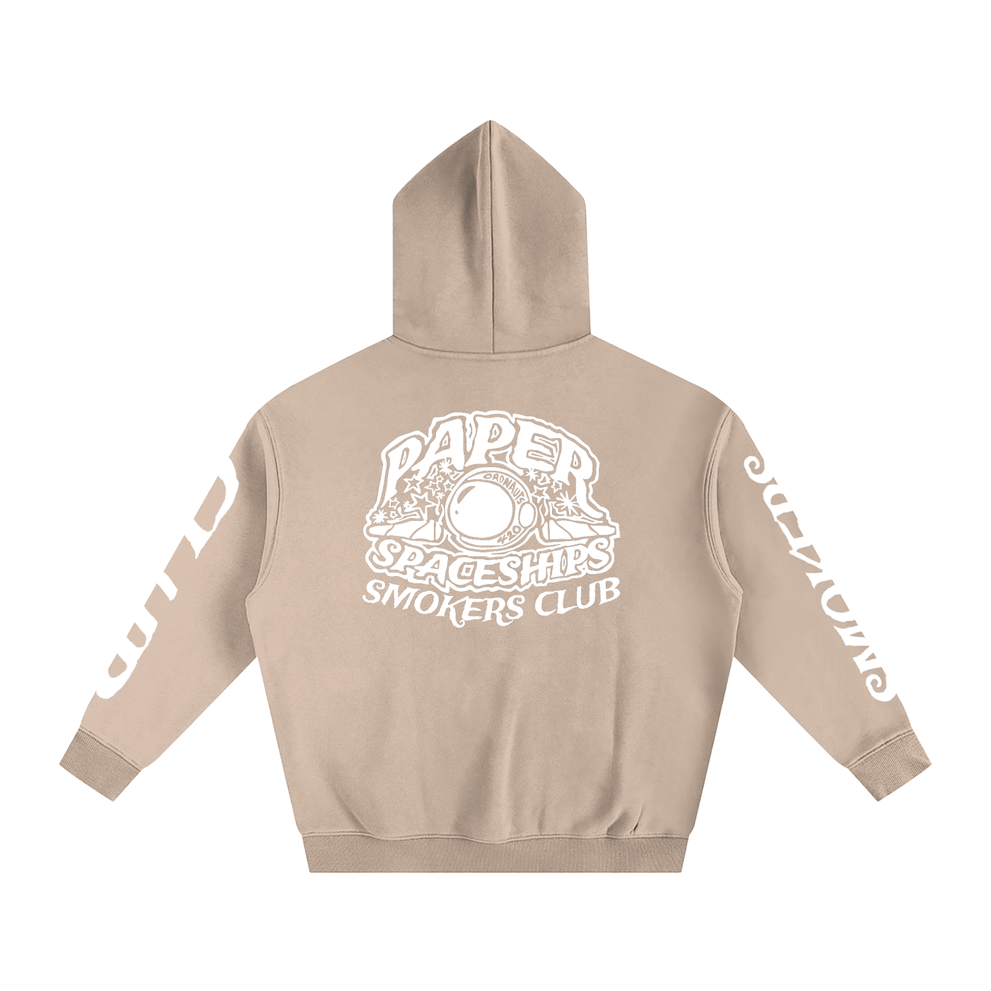 FLYWLKR "PAPER SPACESHIPS SMOKERS CLUB " Oversize Fleeced Hoodie