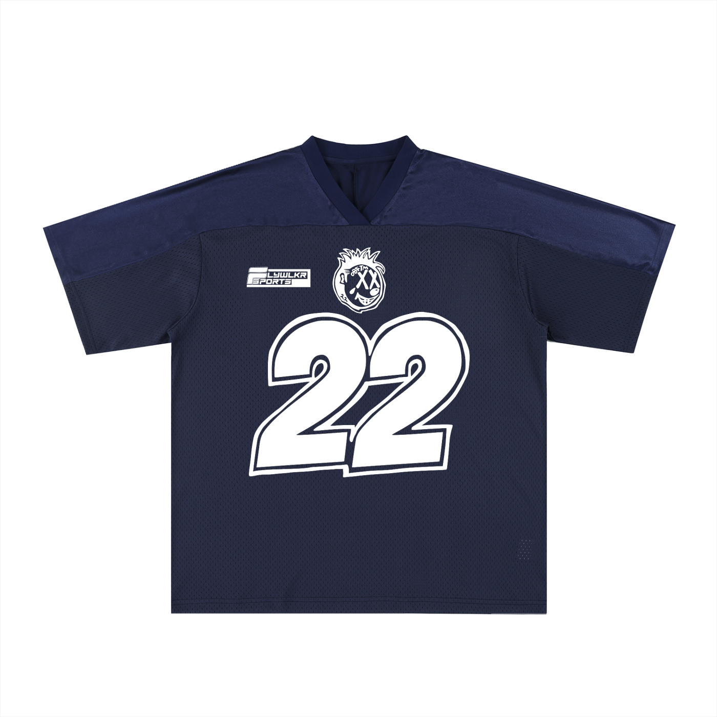 FLYWLKR "ORIGINALS" Oversized Mesh V-Neck Soccer Jersey