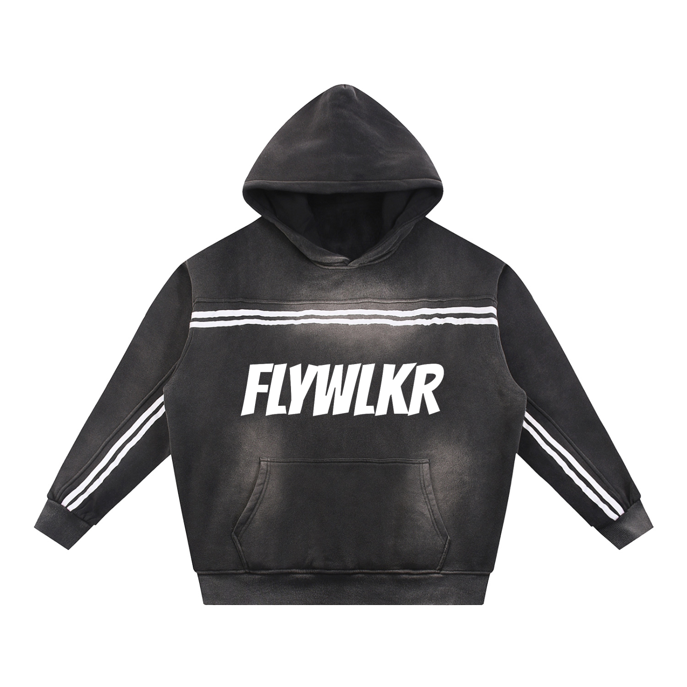 FLYWLKR "ORIGINALS" Sun Fade Contrast Tape Fleece Hoodie
