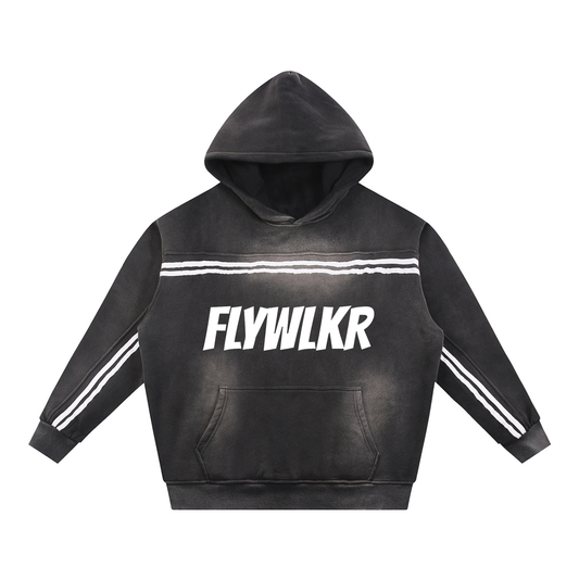 FLYWLKR "ORIGINALS" Sun Fade Contrast Tape Fleece Hoodie