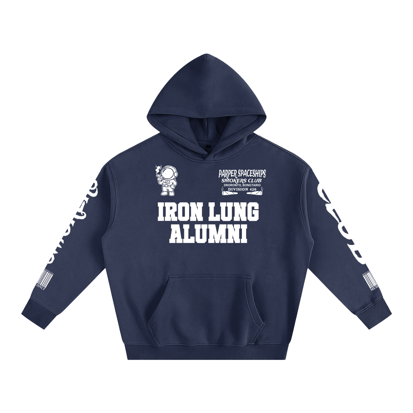 FLYWLKR "PAPER SPACESHIPS SMOKERS CLUB" Oversize Fleeced Hoodie