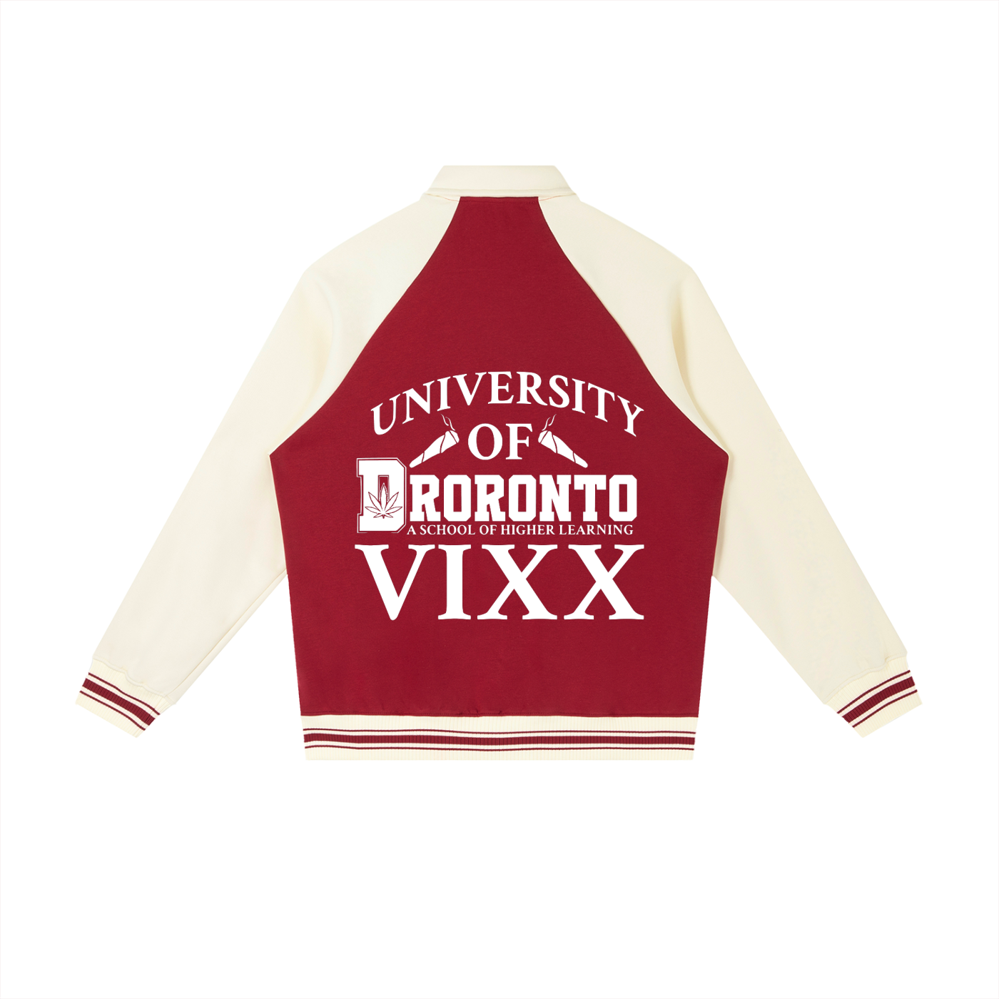 FLYWLKR "THE HIGH CLASS" Contrast Raglan Sleeve Baseball Jacket
