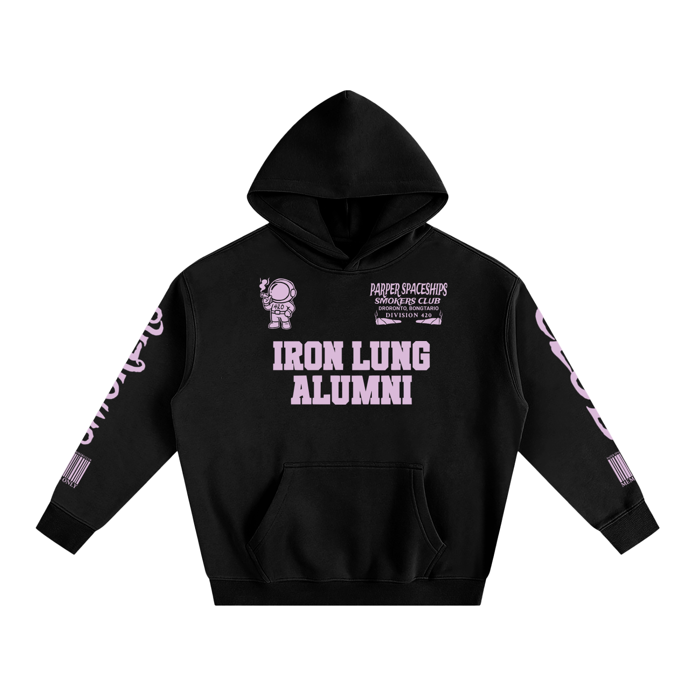 FLYWLKR "PAPER SPACESHIPS SMOKERS CLUB" Oversize Fleeced Hoodie