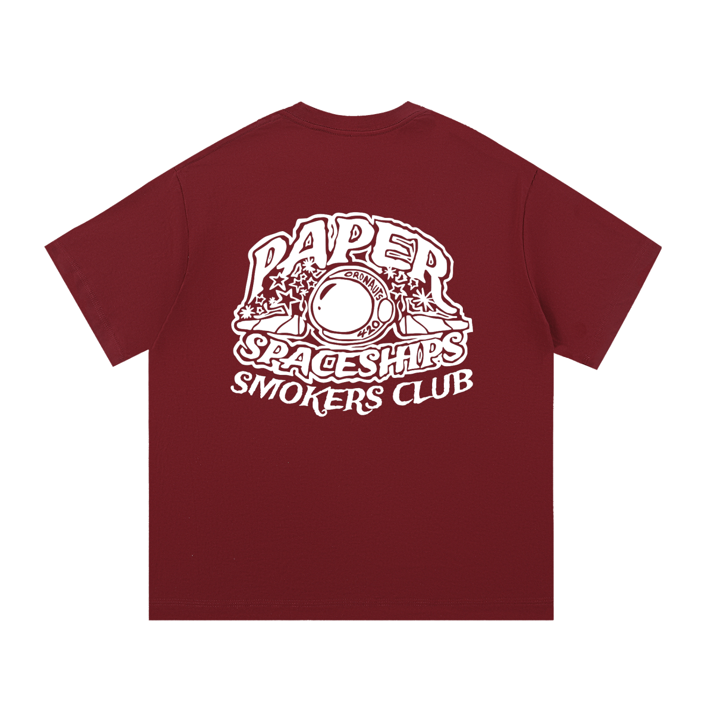 FLYWLKR "PAPER SPACESHIPS SMOKERS CLUB " Essential Cotton T-Shirt