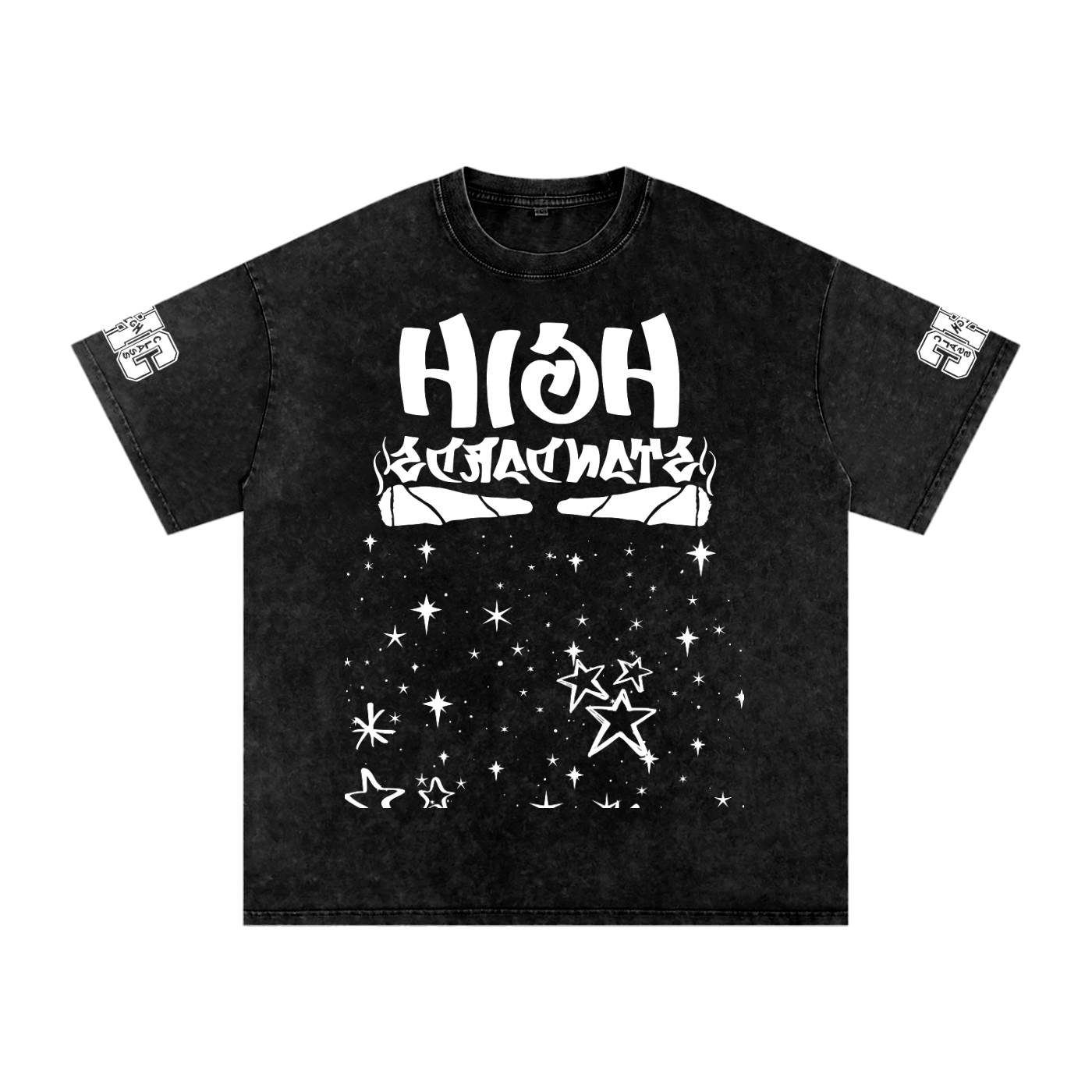 FLYWLKR "THE HIGH CLASS" Snow Washed Oversized Cotton T-Shirt