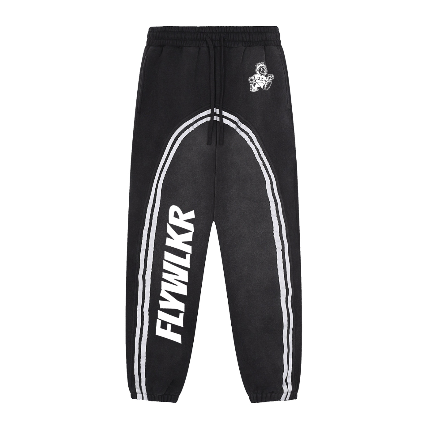 Sun Fade Contrast Tape Fleece Jogged Sweatpants