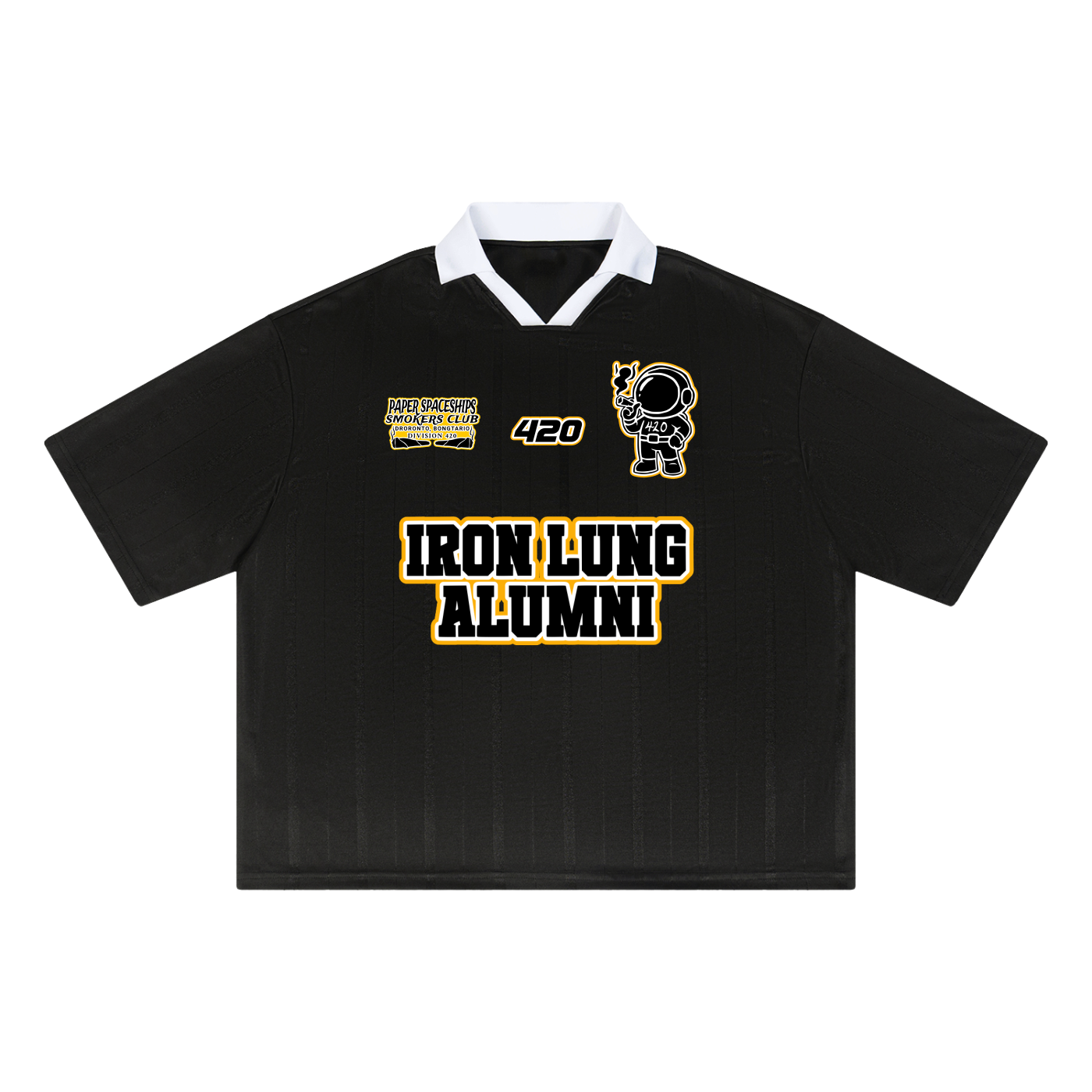 FLYWLKR "PAPER SPACESHIPS" Unisex Striped Boxy Soccer Jersey