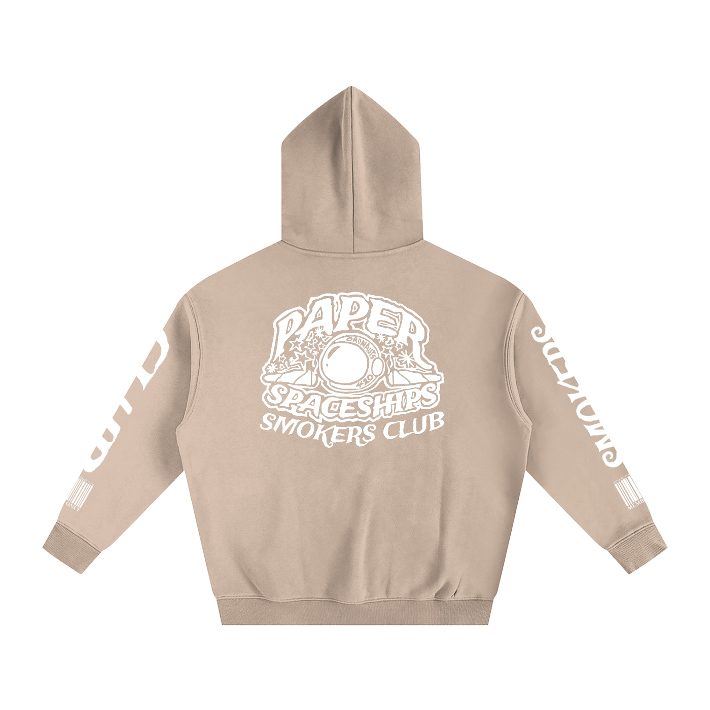 FLYWLKR "PAPER SPACESHIPS SMOKERS CLUB" Oversize Fleeced Hoodie