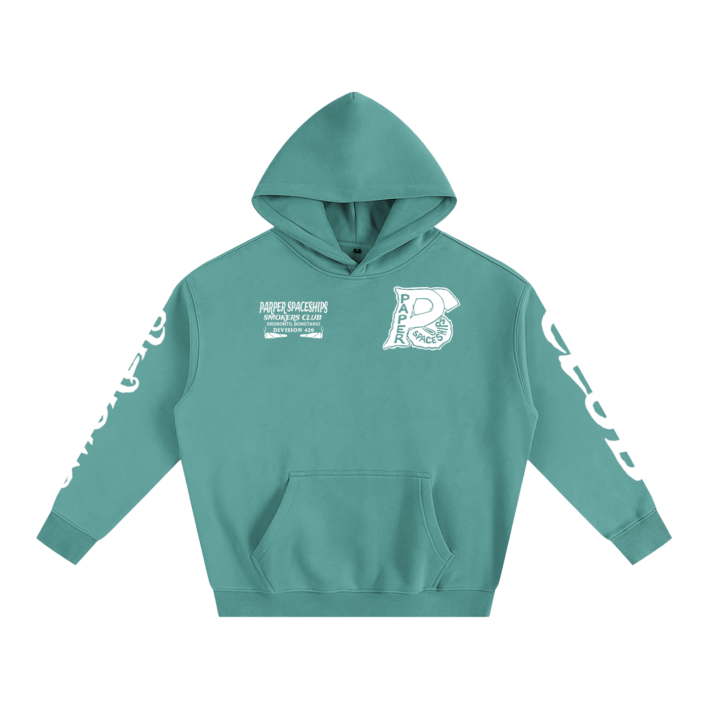 FLYWLKR "PAPER SPACESHIPS SMOKERS CLUB " Oversize Fleeced Hoodie