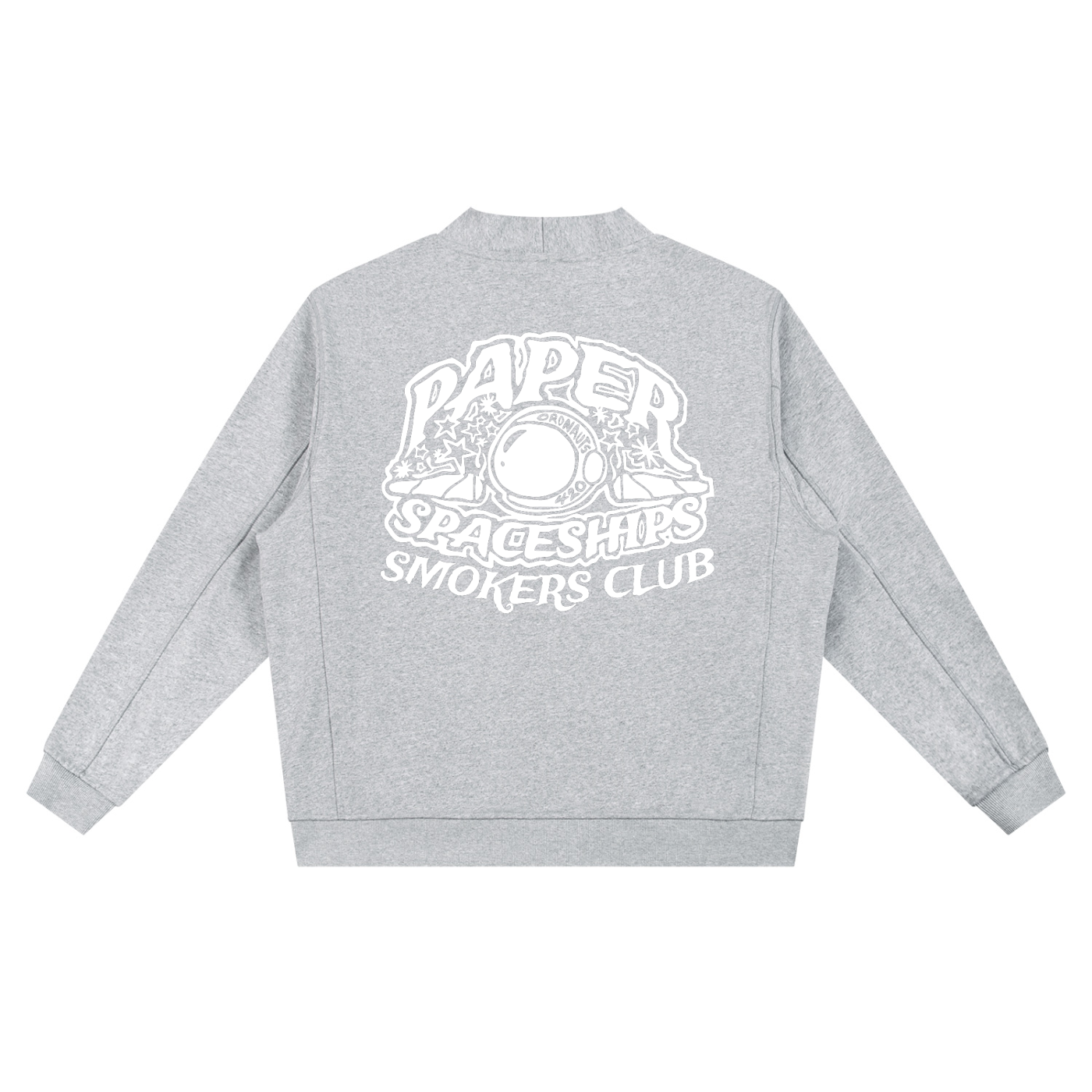 FLYWLKR "PAPER SPACESHIPS SMOKERS CLUB" Essential Heavyweight Sweat Cardigan