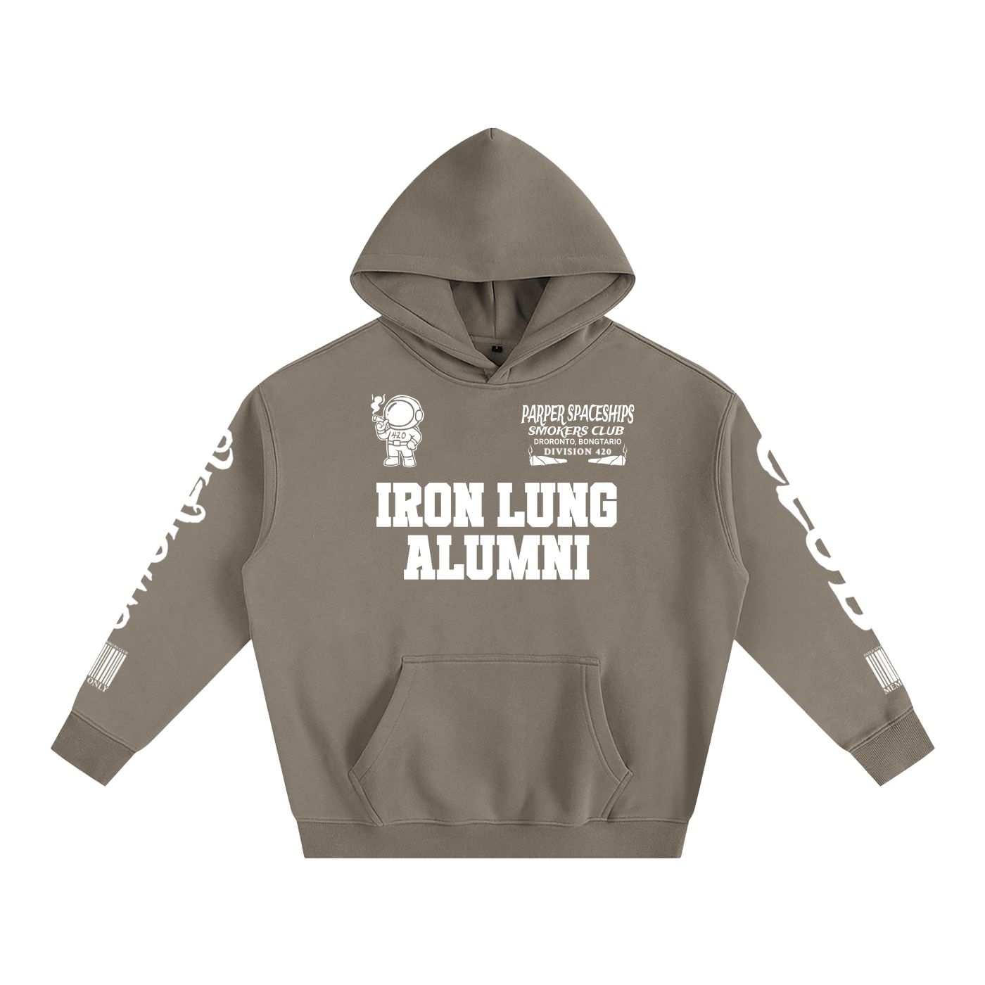 FLYWLKR "PAPER SPACESHIPS SMOKERS CLUB" Oversize Fleeced Hoodie