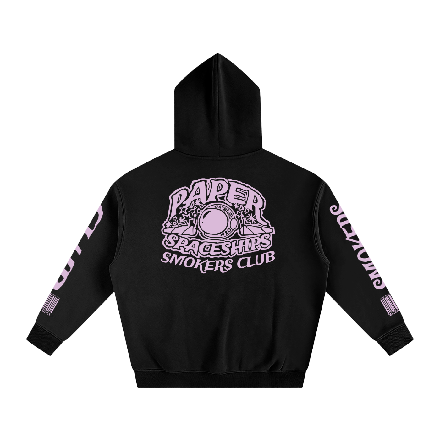 FLYWLKR "PAPER SPACESHIPS SMOKERS CLUB" Oversize Fleeced Hoodie
