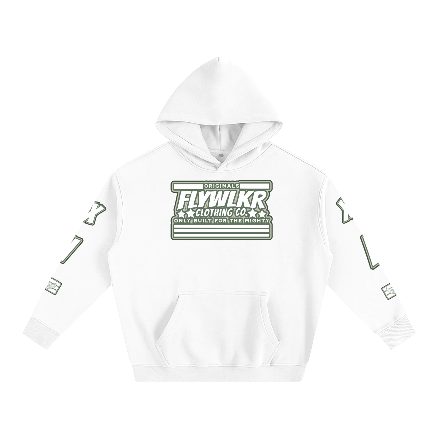 FLYWLKR ORIGINALS "OLIMOSSCREM" Oversize Fleeced Hoodie