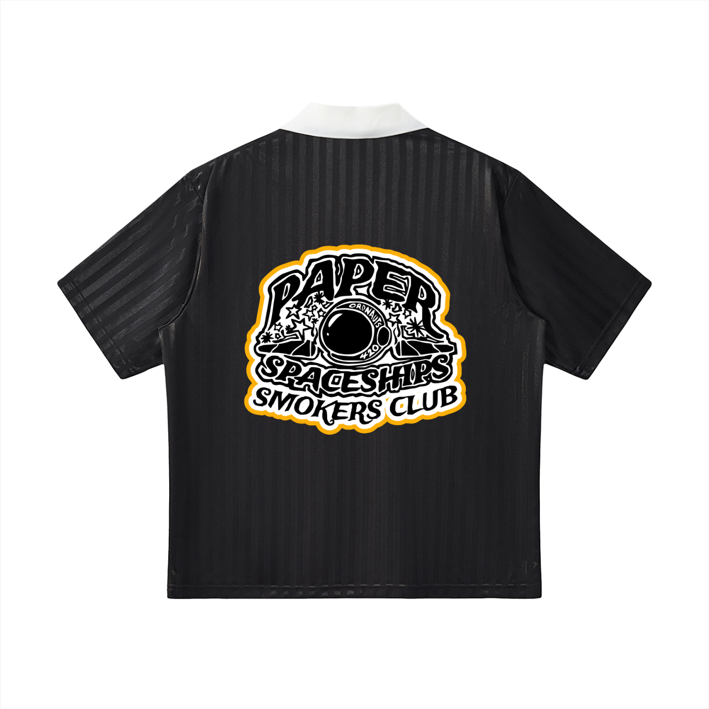FLYWLKR "PAPER SPACESHIPS" Contrast Collar Striped Soccer Jersey